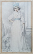 Load image into Gallery viewer, R Cosway Pencil And Watercolour Portrait Mary Pilkington