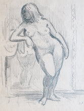 Load image into Gallery viewer, Edward Ardizzone R.A. Pencil Study For The Model And Her Reflection Ca.1955