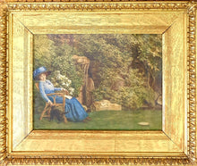 Load image into Gallery viewer, Sir Edward John Poynter P.R.A Watercolour "In A Nook With A Book" 1909