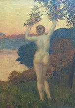 Load image into Gallery viewer, Émile René Ménard Female Nude Oil Study L'Automne 1912