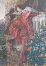 Load image into Gallery viewer, Frank Dicksee Watercolour Drawing Romeo And Juliet