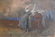 Load image into Gallery viewer, Edward Frederick Brewtnall R.W.S. R.B.A Oil Sketch King Lear Act III Scene 4. Circa.1892