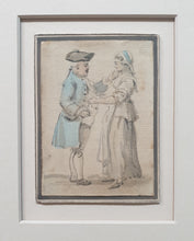 Load image into Gallery viewer, Paul Sandby R.A Pen Ink & Watercolour Study Of A Courting Couple Circa.1770