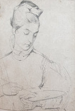 Load image into Gallery viewer, John Scarlett Davis Pencil Study Of A Woman Painting Circa.1831