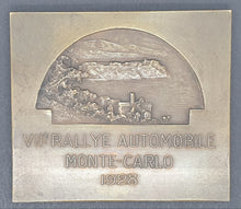 Load image into Gallery viewer, Édouard Fraisse Rare Art Déco Bronze Plaque Monaco VIIe Rallye Automobile Monte-Carlo 1928