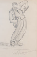 Load image into Gallery viewer, Victor Reinganum Pencil Drawing The Drinker 1926