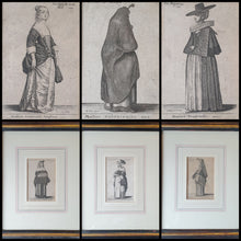 Load image into Gallery viewer, Wenceslaus Hollar
Theatrum Mulierum A Group Of 13 Framed 17th.Century Etchings Published By Henry Overton 1643.