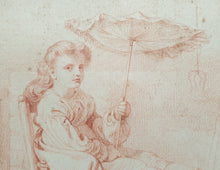 Load image into Gallery viewer, Frederic James Shields A.R.W.S Red Chalk Drawing "Her Majesty The Queen" 1883