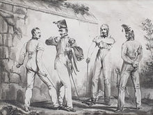 Load image into Gallery viewer, Horace Vernet Pen And Ink Drawing French Officers At Duel Circa.1814