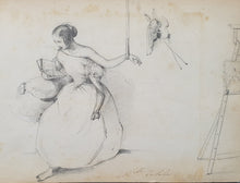 Load image into Gallery viewer, 19th.Century French School Pencil Study Of An Artists Model Circa.1840