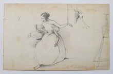 Load image into Gallery viewer, 19th.Century French School Pencil Study Of An Artists Model Circa.1840