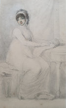 Load image into Gallery viewer, Richard Cosway R.A. Pencil And Watercolour Portrait Of A Lady Circa.1790
