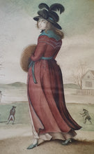 Load image into Gallery viewer, German School 18th.Century Gouache On Vellum A Winter Walk Circa.1780