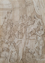 Load image into Gallery viewer, Cesare Nebbia 16th.Century Italian Mannerist Pen And Ink Drawing Christ Before Pilate Circa.1560
