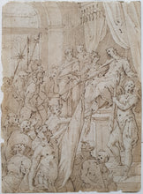 Load image into Gallery viewer, Cesare Nebbia 16th.Century Italian Mannerist Pen And Ink Drawing Christ Before Pilate Circa.1560