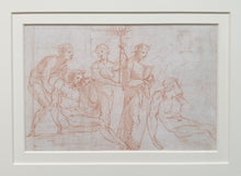 Load image into Gallery viewer, Simone Cantarini 17th.Century Italian School Red Chalk Drawing Figure Studies Circa.1640