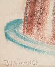 Load image into Gallery viewer, French School Art Deco Chalk Drawing B'LA'MANGE Circa.1930