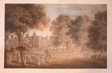 Load image into Gallery viewer, Michael Vincent Charles Brandoin Large Late 18th.Century Landscape Watercolour A Large Gathering Before A Country House Circa.1790
