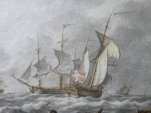 Load image into Gallery viewer, Martinus Schouman Watercolour Seascape A Danish Ship Close To Shore Circa.1790