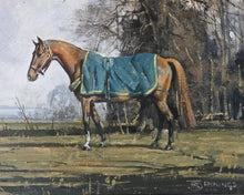 Load image into Gallery viewer, Walter Jennings Equine Oil Painting "Copper & Blue" Circa.1960