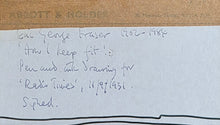 Load image into Gallery viewer, Eric George Fraser Pen And Ink Drawing "How I Keep Fit" 1931