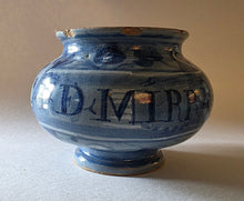 Load image into Gallery viewer, Pair Of Early 18th.Century Italian Maiolica Berretino Ground Albarelli