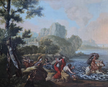 Load image into Gallery viewer, D Nettema Dutch School 17th.Century Oil Painting Europa And The Bull 1697