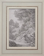 Load image into Gallery viewer, John White Abbott Pen Ink And Watercolour Landscape Drawing The Track To The Woods 1840