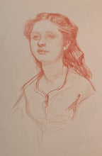 Load image into Gallery viewer, Jane Erin Emmet De Glehn Red Chalk Portrait Study Circa.1910