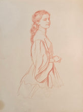 Load image into Gallery viewer, Jane Erin Emmet De Glehn Red Chalk Portrait Study Circa.1910