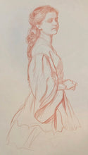 Load image into Gallery viewer, Jane Erin Emmet De Glehn Red Chalk Portrait Study Circa.1910
