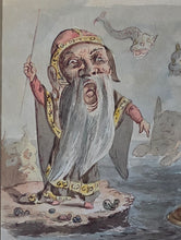 Load image into Gallery viewer, Isaac Cruikshank Late 18th.Century Watercolour Drawing "I Can Call Spirits From The Vasty Deep" Owain Glyndŵr Shakespeare Henry IV Circa.1790