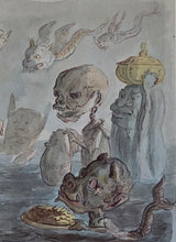 Load image into Gallery viewer, Isaac Cruikshank Late 18th.Century Watercolour Drawing "I Can Call Spirits From The Vasty Deep" Owain Glyndŵr Shakespeare Henry IV Circa.1790