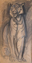 Load image into Gallery viewer, Elsie Marian Henderson Study Of An Irritated Tiger Circa.1925