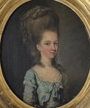 Load image into Gallery viewer, Thomas Hickey 18th.Century Irish School Oil Portrait Of A Young Woman With Fashionable Hairstyle Circa.1770