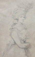 Load image into Gallery viewer, Ozias Humphry R.A. Pencil Portrait Study Of Queen Charlotte Circa.1767