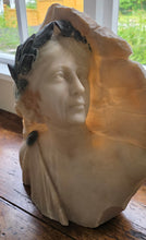 Load image into Gallery viewer, A Gennai Italian Art Nouveau Alabaster Portrait Of Sappho Circa.1890