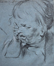 Load image into Gallery viewer, Jan Anton Garemyn Flemish School 18th.Century Drawing Study Of Crying Children Circa.1785