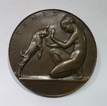 Load image into Gallery viewer, EB Doumenc French Art Déco Bronze Plaque Artémis 1937