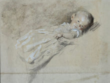 Load image into Gallery viewer, William Henry Hunt O.W.S Chalk And Watercolour Study Of An Infant Circa.1830