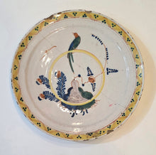 Load image into Gallery viewer, Parrot And Hoop A Group Of Four 18th.Century Delftware Plates Circa.1730
