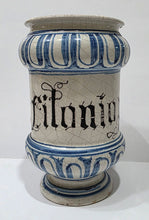 Load image into Gallery viewer, 18th.Century Italian Maiolica Albarello E. Filonio Persiio Savona Circa.1700
