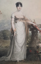 Load image into Gallery viewer, James Green Watercolour Portrait Of A Regency Lady In A Country Landscape 1808