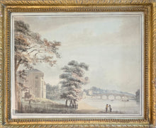 Load image into Gallery viewer, 18th.Century British School Topographical Watercolour Drawing The River Thames At Richmond From Asgill House Circa.1780