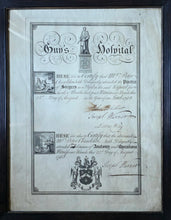 Load image into Gallery viewer, Guy's Hospital London Mr Peter Cheselden Exceptionally Rare Mid 18th.Century Surgery, Anatomy & Operations Certificate 1758
