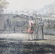 Load image into Gallery viewer, Attr. Paul Sandby R.A Watercolour Landscape Drawing A View Of The Malvern Hills Circa.1770