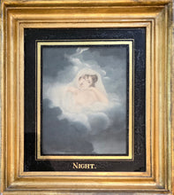 Load image into Gallery viewer, Day And Night A Pair Of Colour-Printed Mezzotint Engravings After Thomas Harper In Original Gilt Eglomise Frames 1828