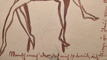 Load image into Gallery viewer, Dörte Clara "Dodo" Wolff Sepia Ink Study Cabaret Dancers Resting Circa.1930