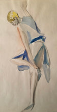 Load image into Gallery viewer, Dörte "Dodo" Wolff German School 20th.Century Watercolour Study Of A Young Woman Putting On Her Shoes Circa.1930