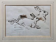 Load image into Gallery viewer, Attr. Sir Edwin Landseer Pen And Ink Study Of A Running Hare Circa.1850
